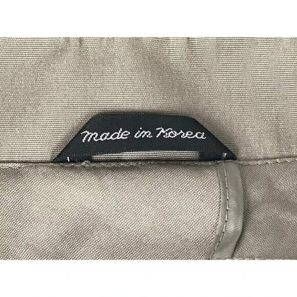 Oleg Cassini Mens Dark Khaki Collared Long Sleeve Full Zip Trench Coat Size 40 R - Picture 5 of 7